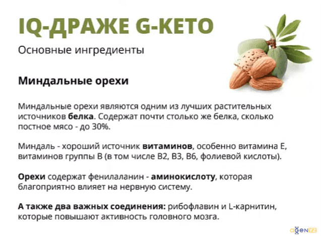 AGenYZ продукт G-Keto — IQ-драже